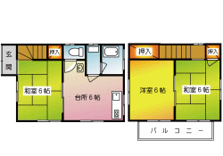 戸建て貸家 ヤマウハイツB棟 堀米町 間取