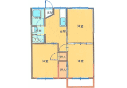 アパート コーポライラック 植上町 間取