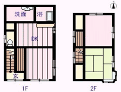 一戸建て メープルシティ中里 田沼町 間取