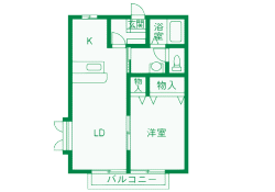 アパート 両毛グリーンハイツ閑馬 間取
