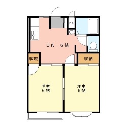 アパート メゾンエクセル 栃木市岩舟町 間取