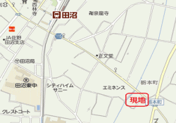 売地 栃本町 田沼駅近く 案内図