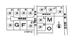 分譲地 栃木市平柳町 4区画 公図