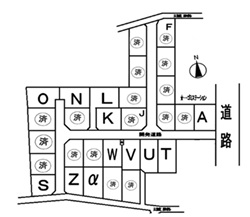 分譲地 田沼町 29区画 残12区画 公図
